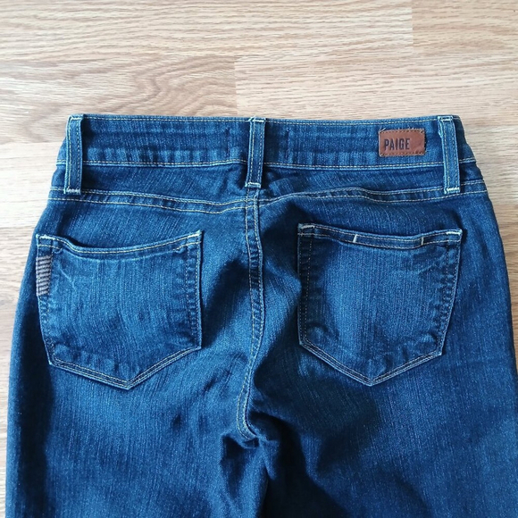 Paige Kylie Cropped Jeans Blue Dark Wash Size 24 - Picture 7 of 9